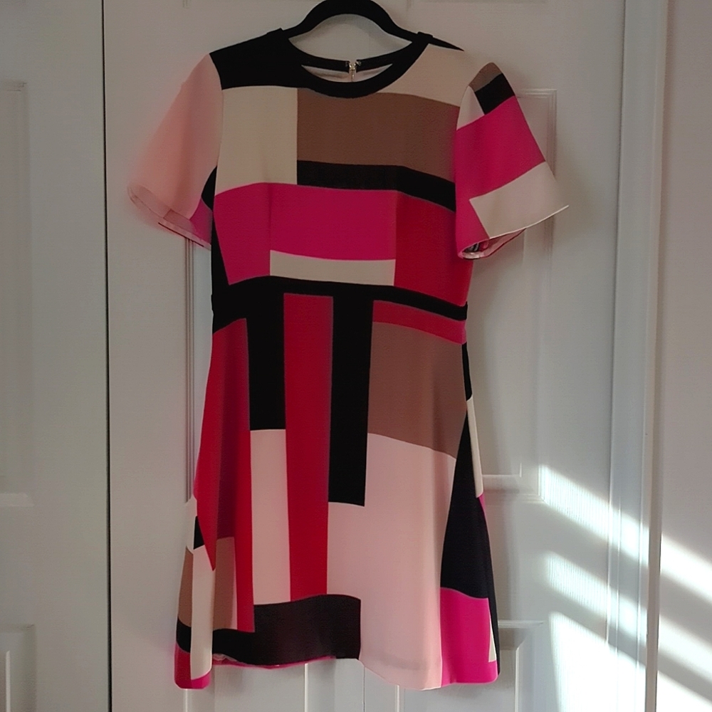 Kate Spade Effie Color Block Short Sleeve Dress